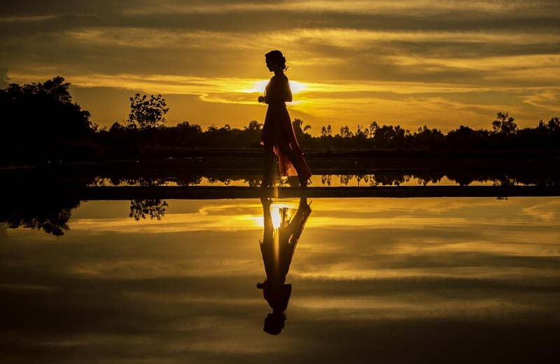 Woman Walking in Nature